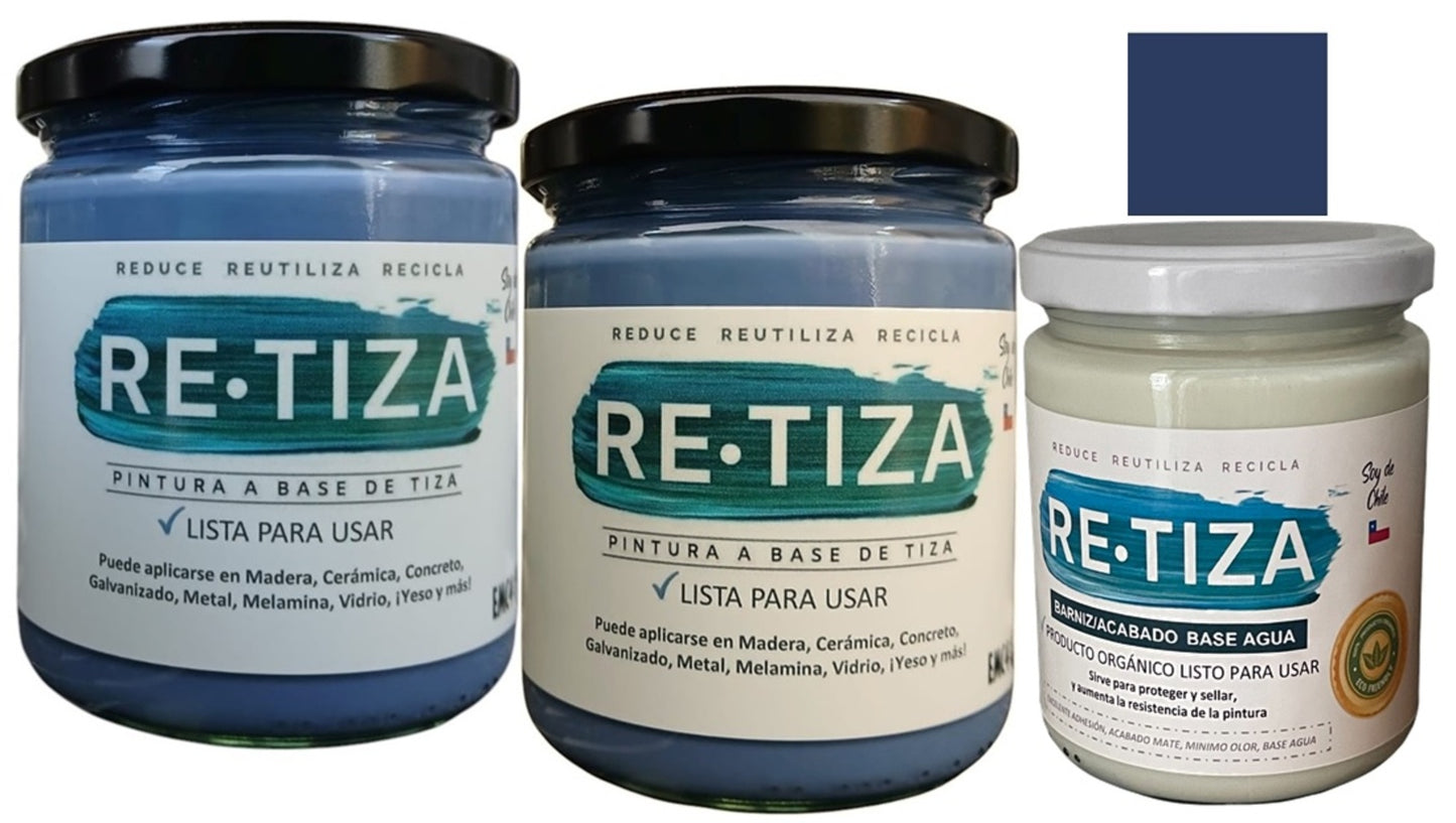 ✔️.PROMO PACK "ENCANTADA": Pintura 1 Kilo Ecológica más Barniz Transparente de 240 ml.
