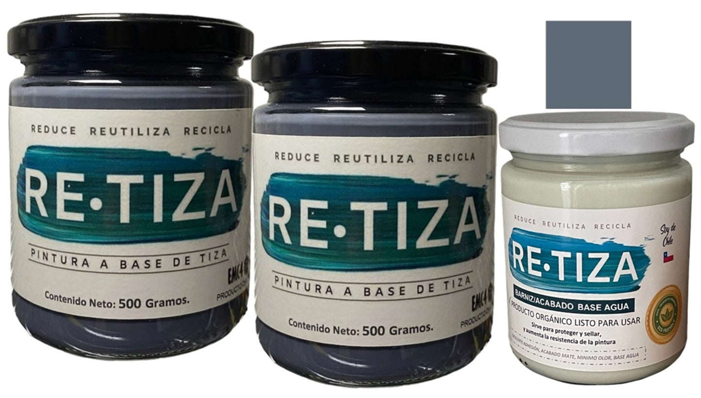 ✔️.PROMO PACK "ENCANTADA": Pintura 1 Kilo Ecológica más Barniz Transparente de 240 ml.