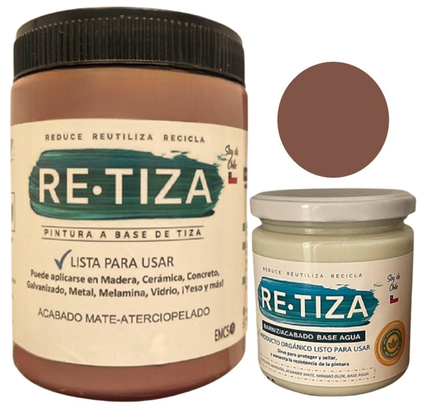 ✔️.PROMO PACK "ENCANTADA": Pintura 1 Kilo de pintura más Barniz Transparente de 240 ml.