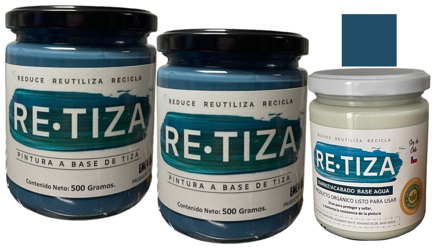 ✔️.PROMO PACK "ENCANTADA": Pintura 1 Kilo Ecológica más Barniz Transparente de 240 ml.