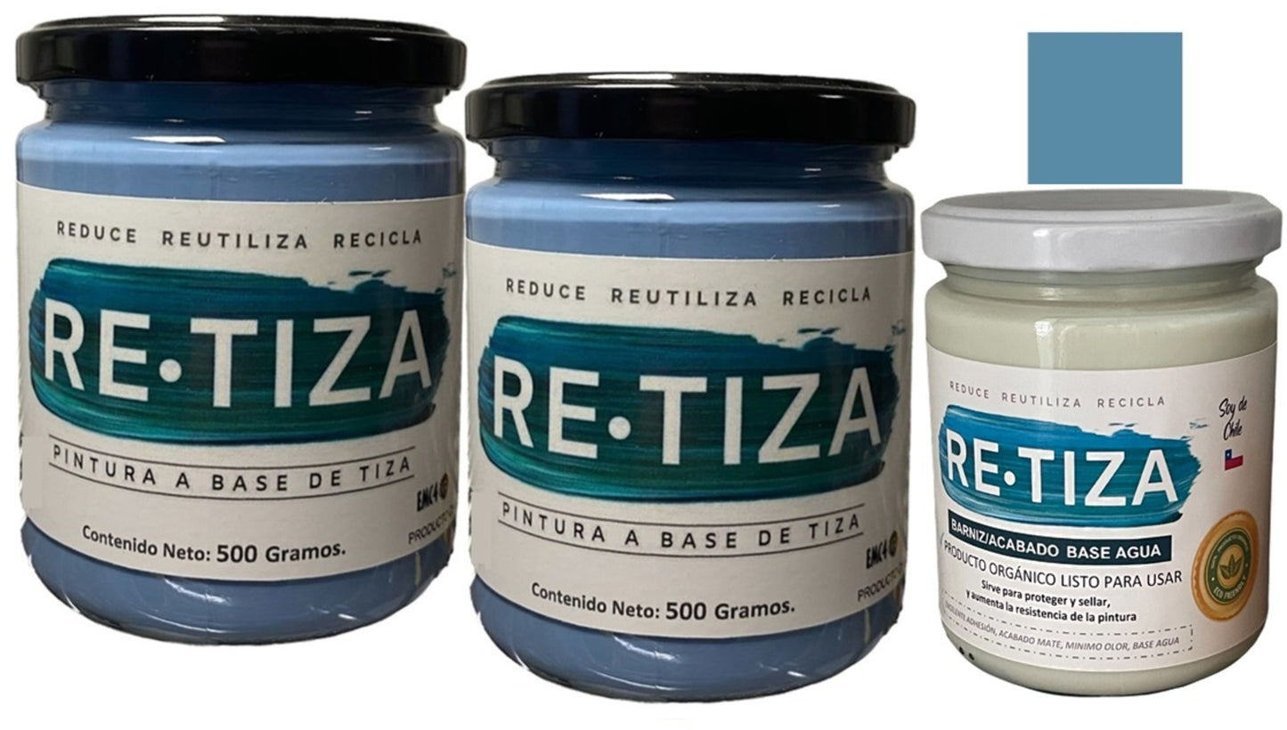 ✔️.PROMO PACK "ENCANTADA": Pintura 1 Kilo Ecológica más Barniz Transparente de 240 ml.