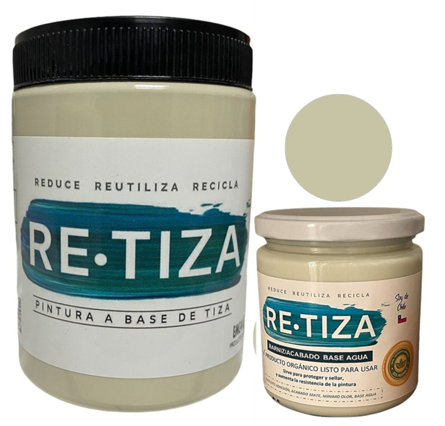 ✔️.PROMO PACK "ENCANTADA": Pintura 1 Kilo de pintura más Barniz Transparente de 240 ml.