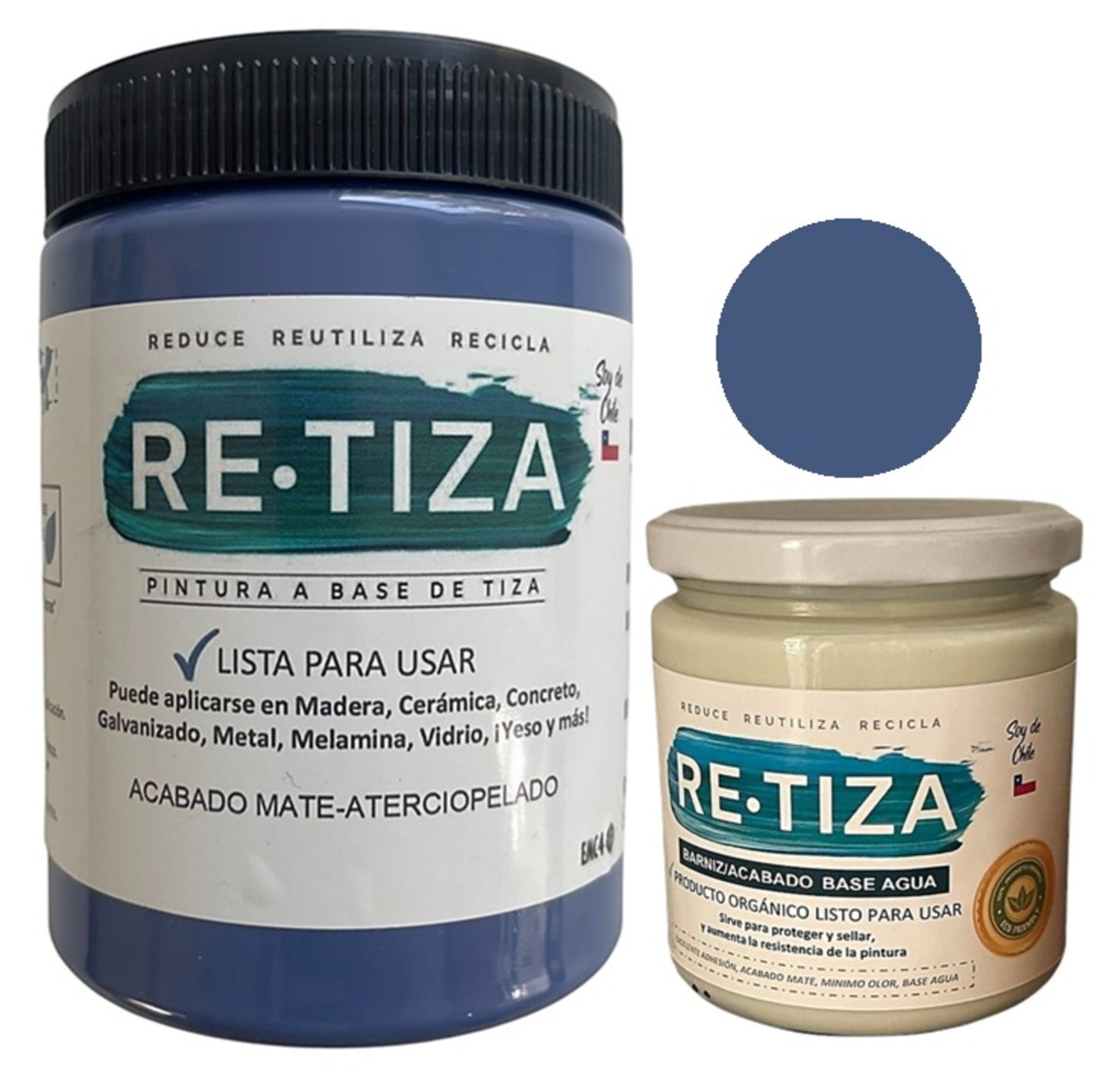 ✔️.PROMO PACK "ENCANTADA": Pintura 1 Kilo de pintura más Barniz Transparente de 240 ml.