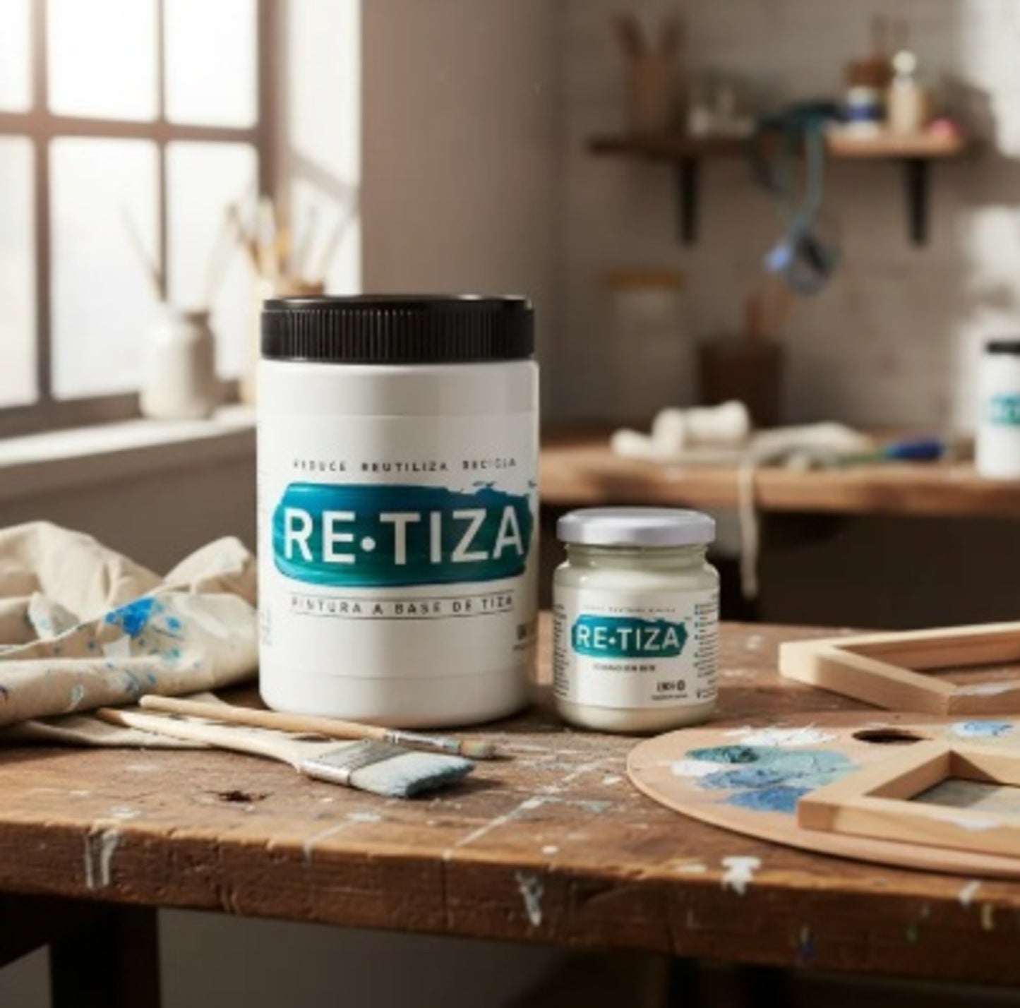 ✔️.PROMO PACK "ENCANTADA": Pintura 1 Kilo de pintura más Barniz Transparente de 240 ml.