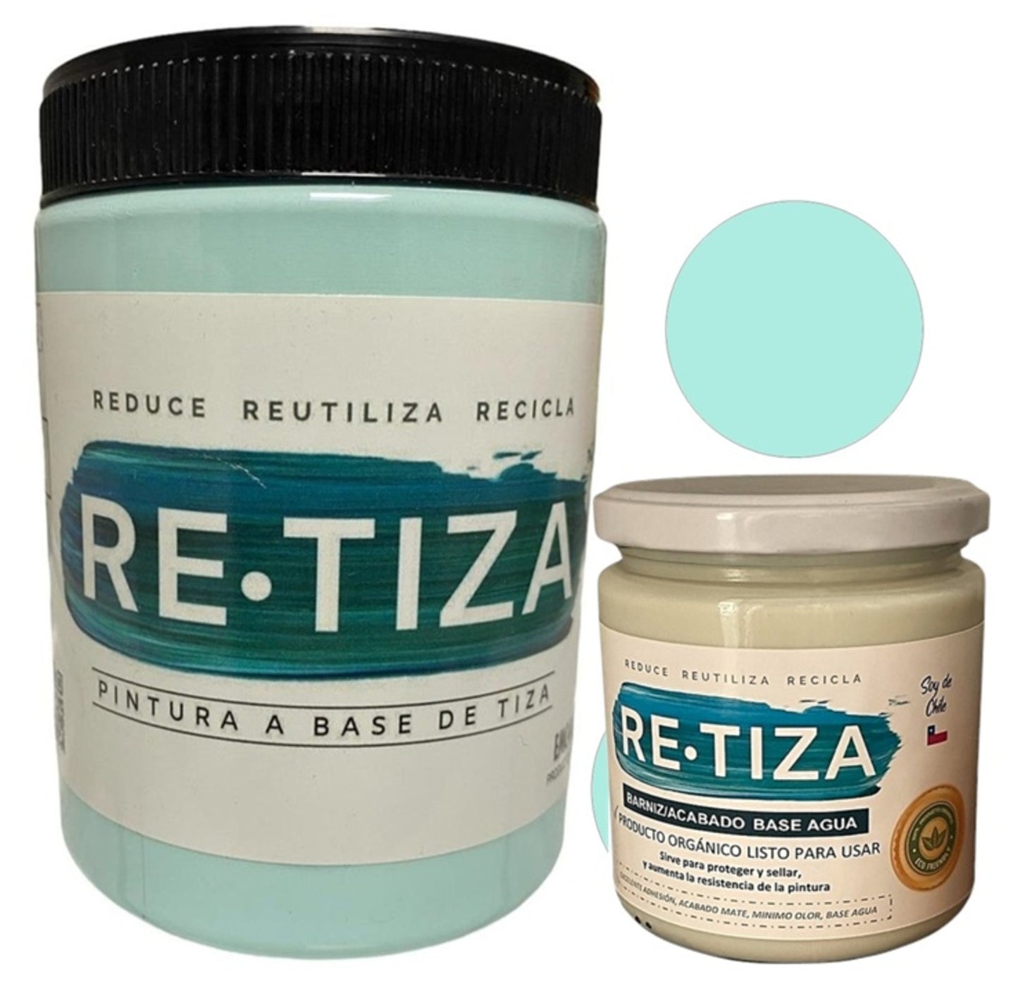 ✔️.PROMO PACK "ENCANTADA": Pintura 1 Kilo de pintura más Barniz Transparente de 240 ml.