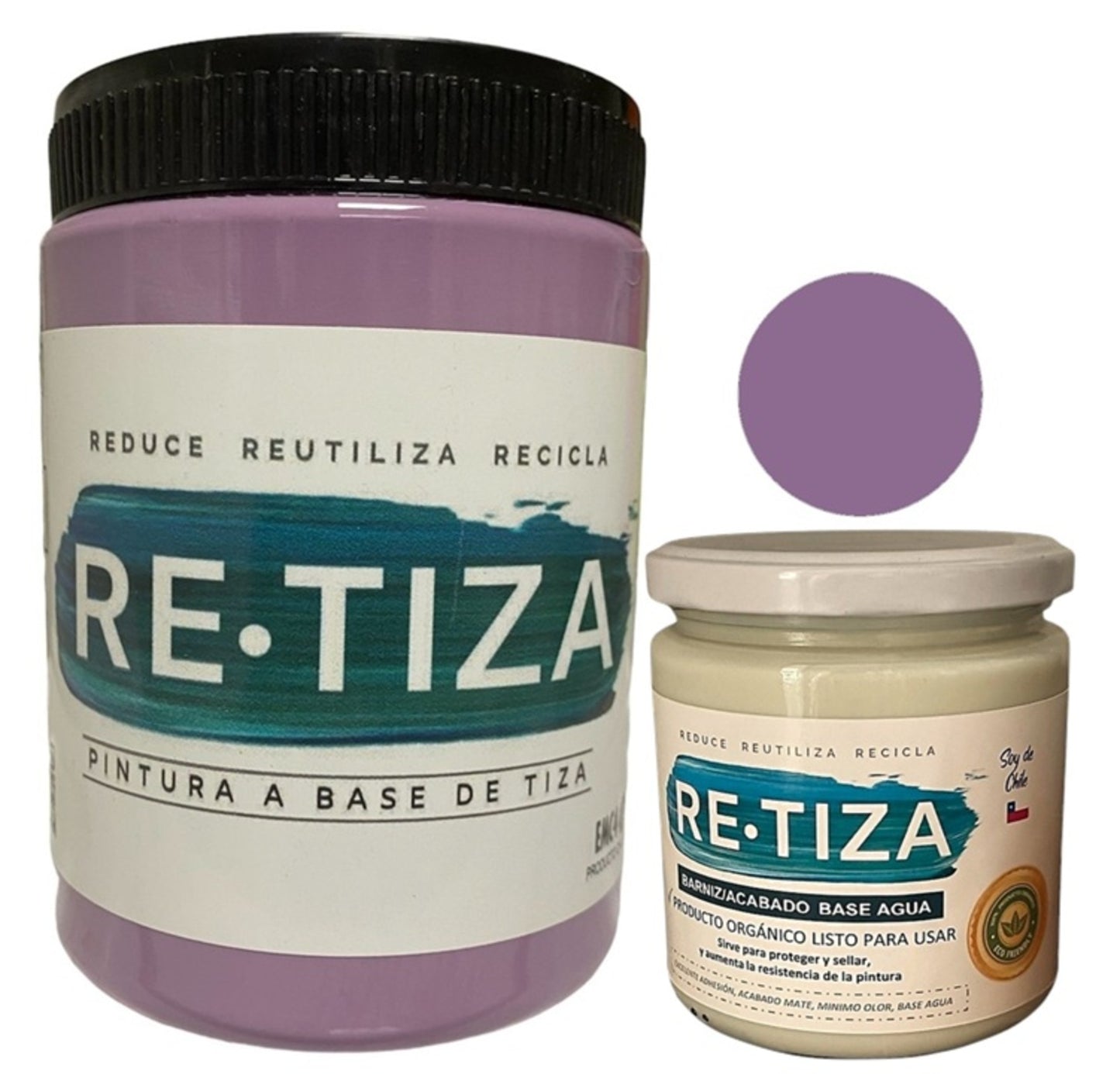 ✔️.PROMO PACK "ENCANTADA": Pintura 1 Kilo de pintura más Barniz Transparente de 240 ml.