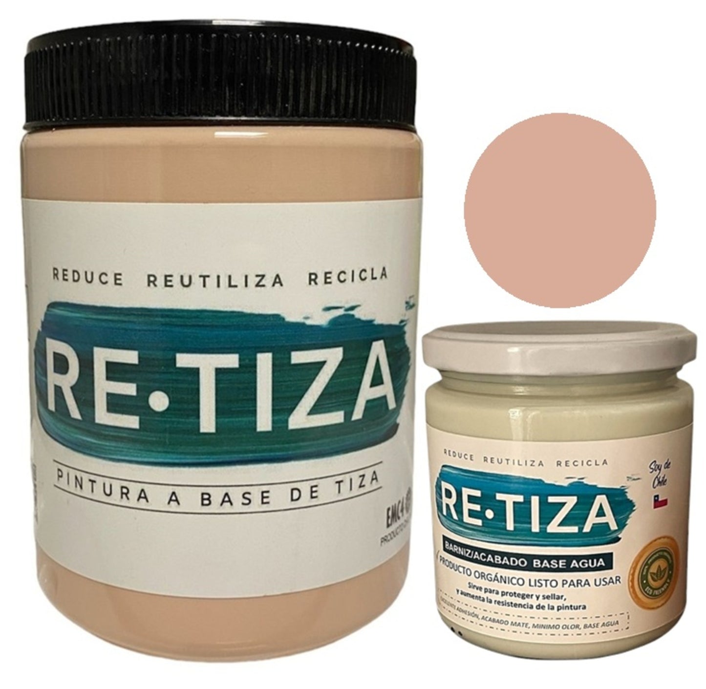 ✔️.PROMO PACK "ENCANTADA": Pintura 1 Kilo de pintura más Barniz Transparente de 240 ml.