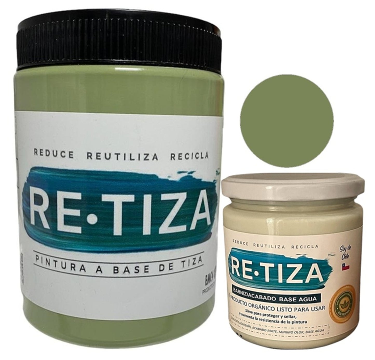 ✔️.PROMO PACK "ENCANTADA": Pintura 1 Kilo de pintura más Barniz Transparente de 240 ml.